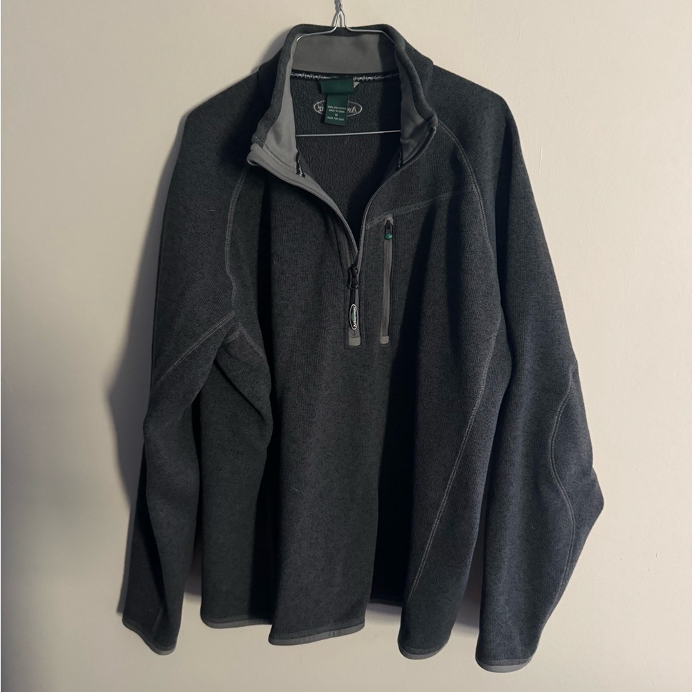Men's Dark Gray Zip-Up Sweater